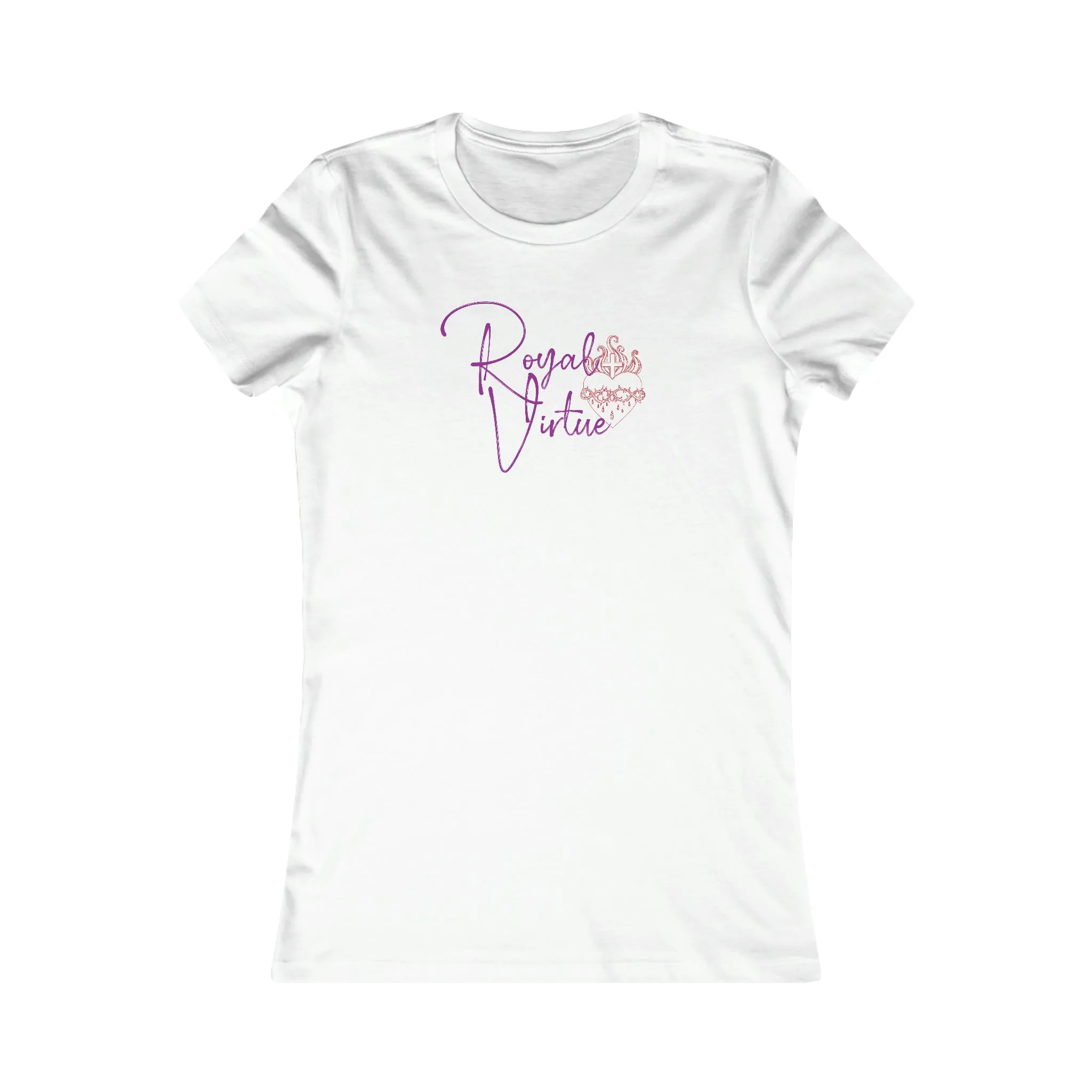 Women's Royal Virtue Christian Catholic Sacred Heart Favorite Tee Shirt