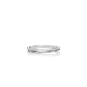 Women's solid white gold ring - WATERFALL