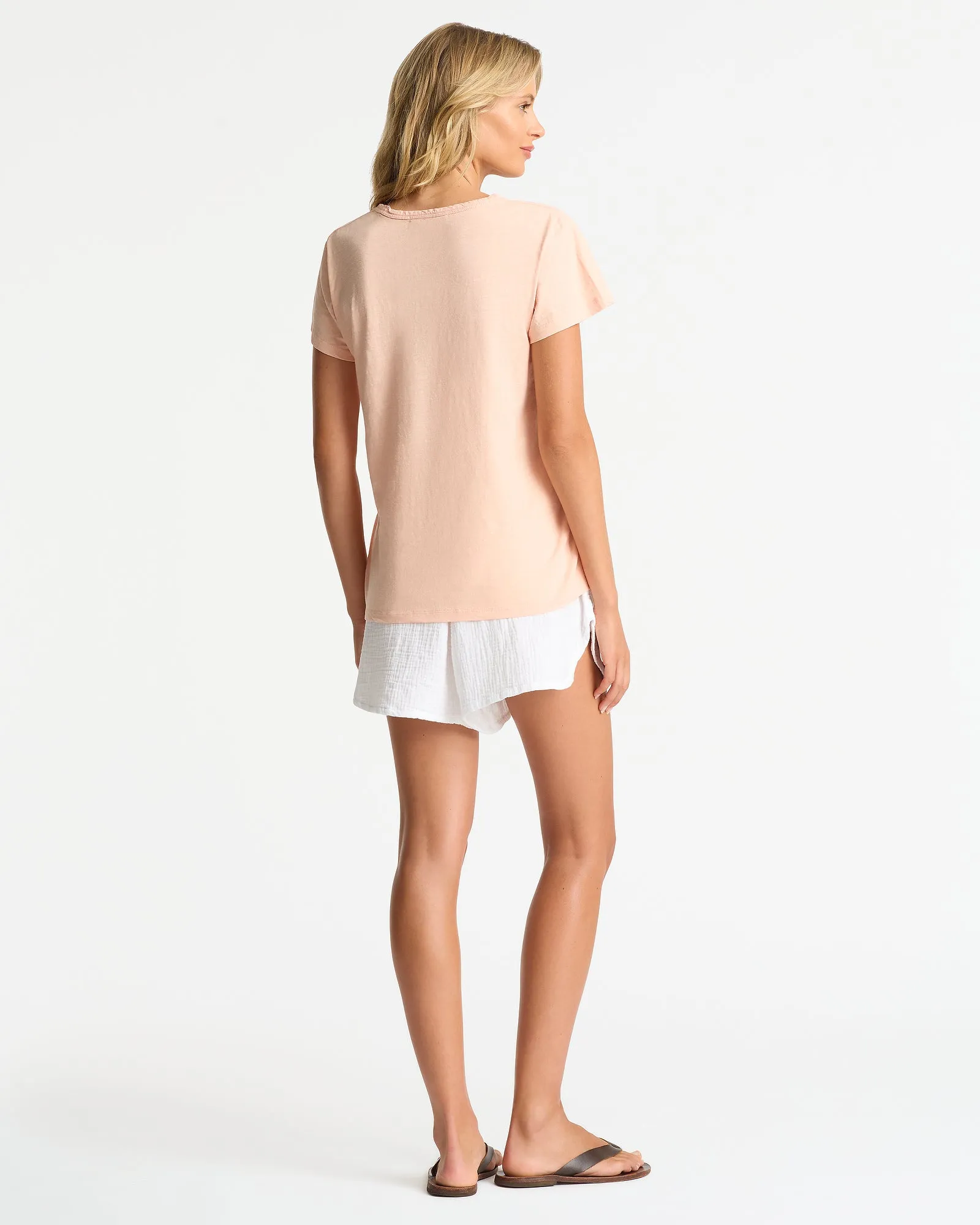 Womens Staple Slim T'Shirt - Peach