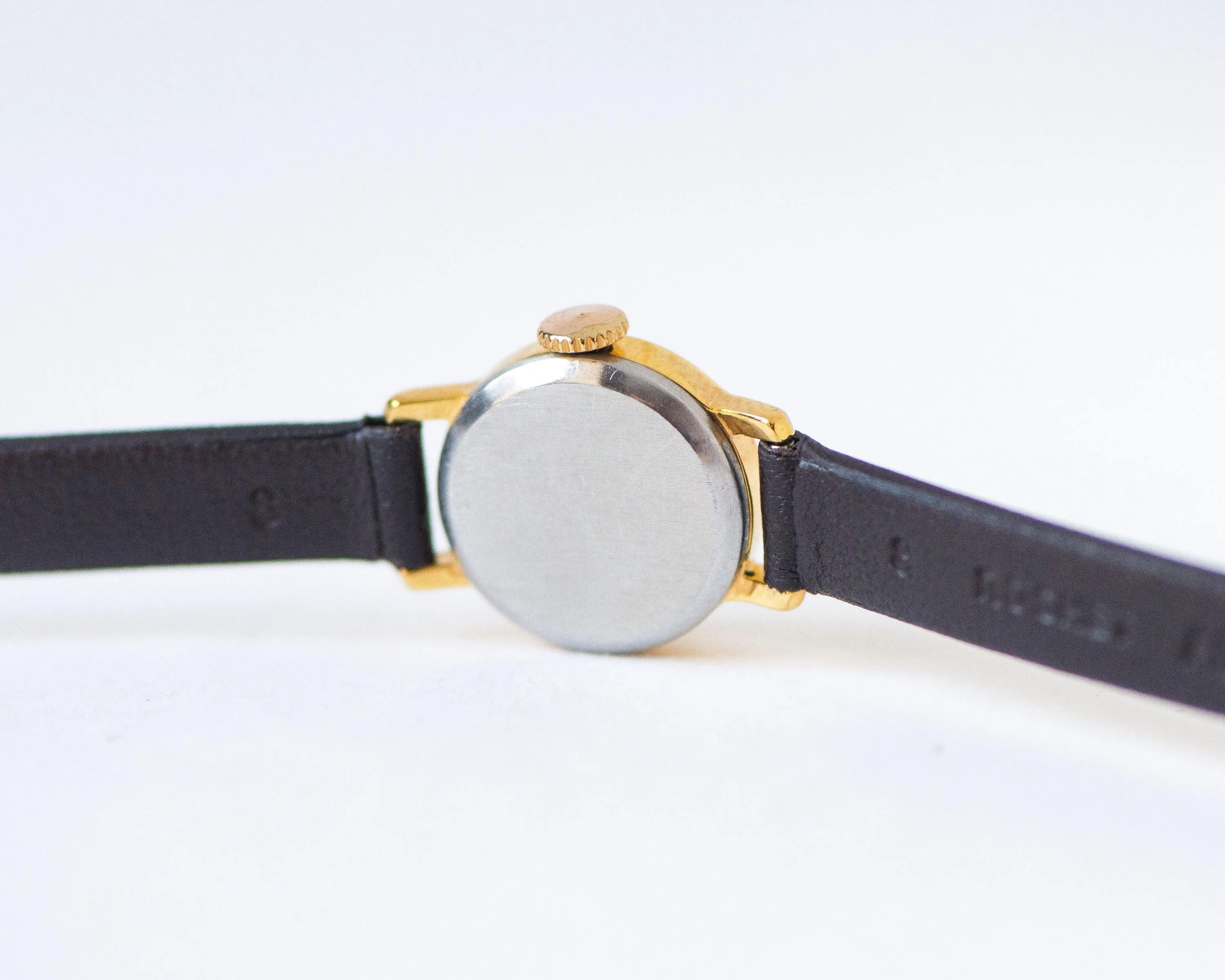 Women's watch smallest ever Ray, delicate round lady watch gold plated, limited edition tiny girl watch classic, new premium leather strap