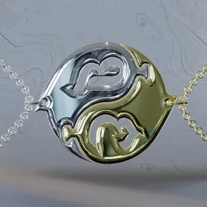 Yin-Yang Koi Puzzle Initials