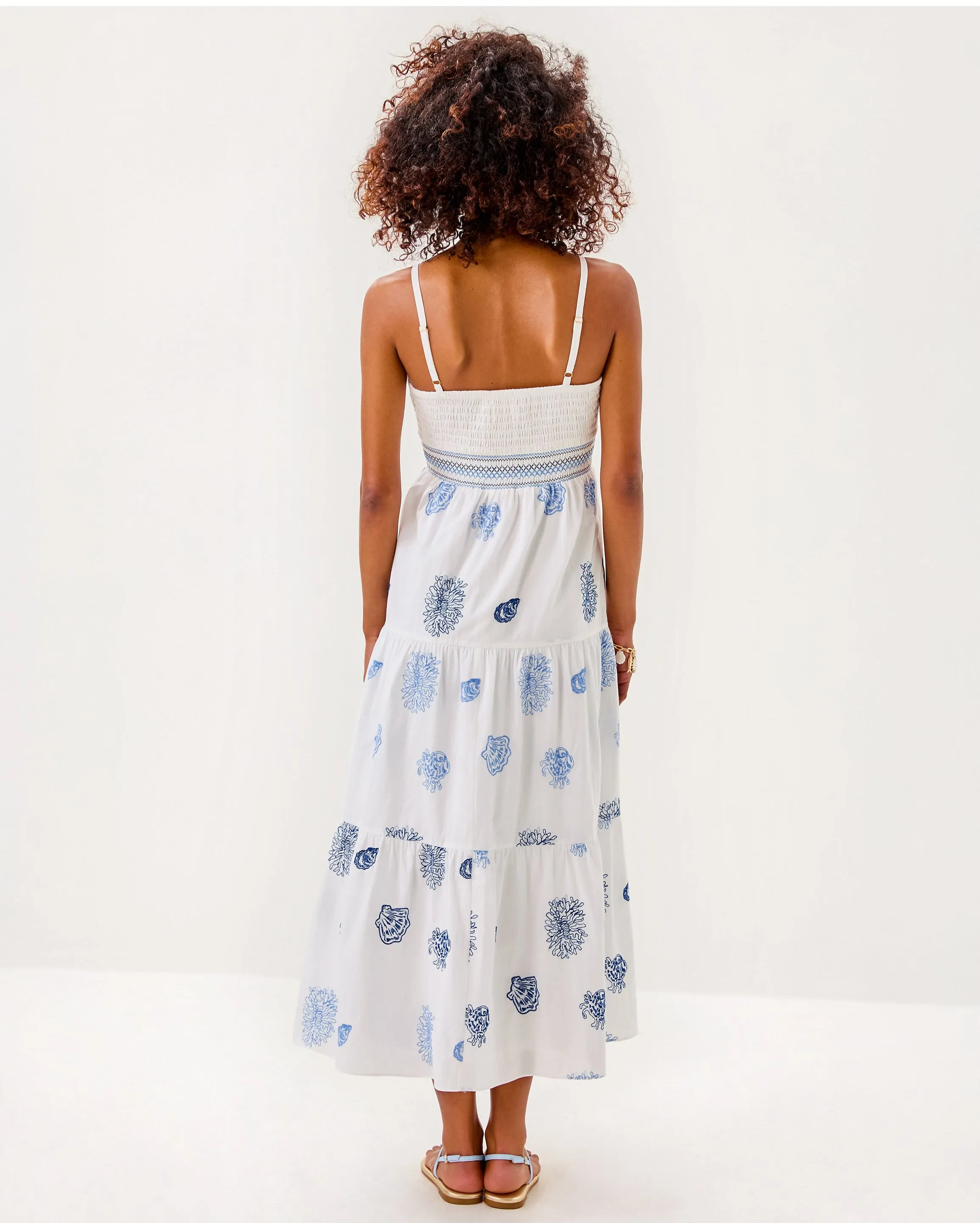 Zanna Embroidered Cotton Midi Dress