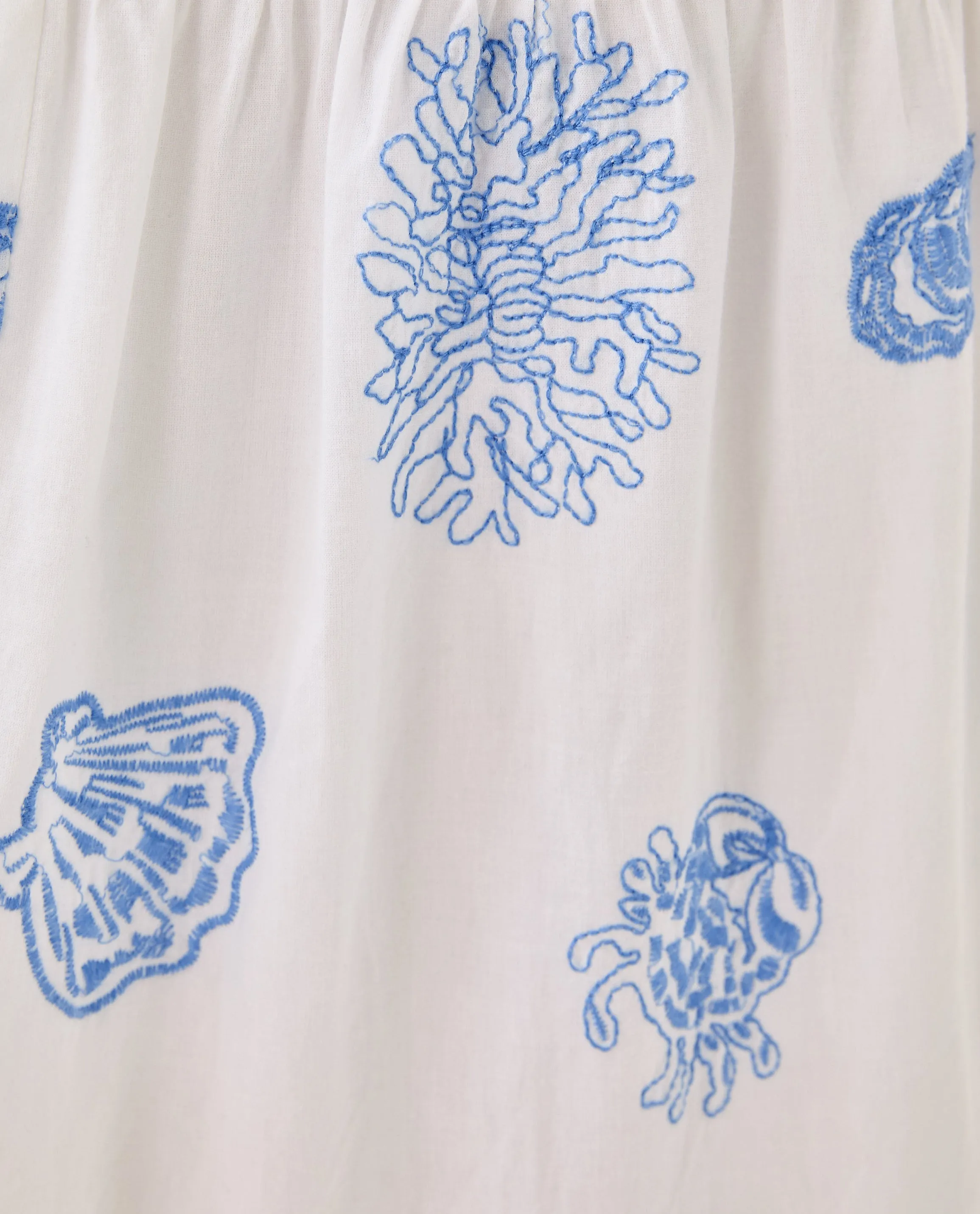 Zanna Embroidered Cotton Midi Dress