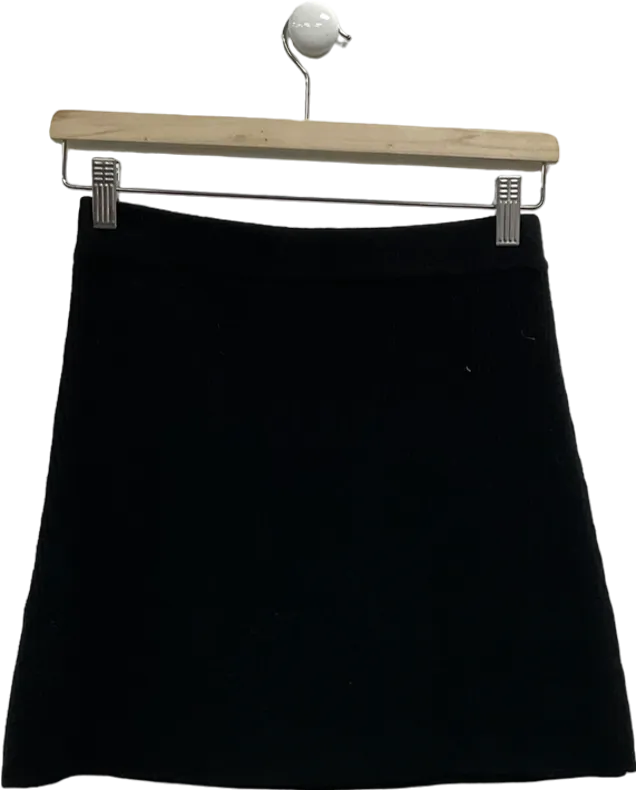 ZARA Black Knitted Mini Skirt UK S