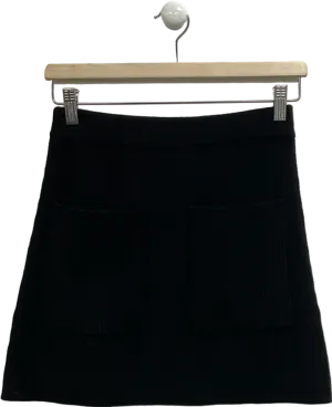 ZARA Black Knitted Mini Skirt UK S
