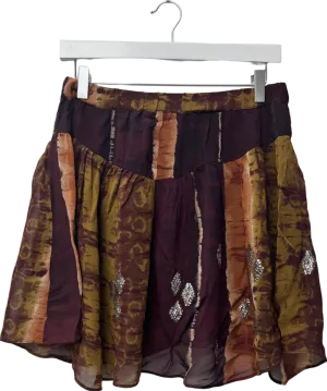 ZARA Multicoloured Embroidered Mini Skirt UK M